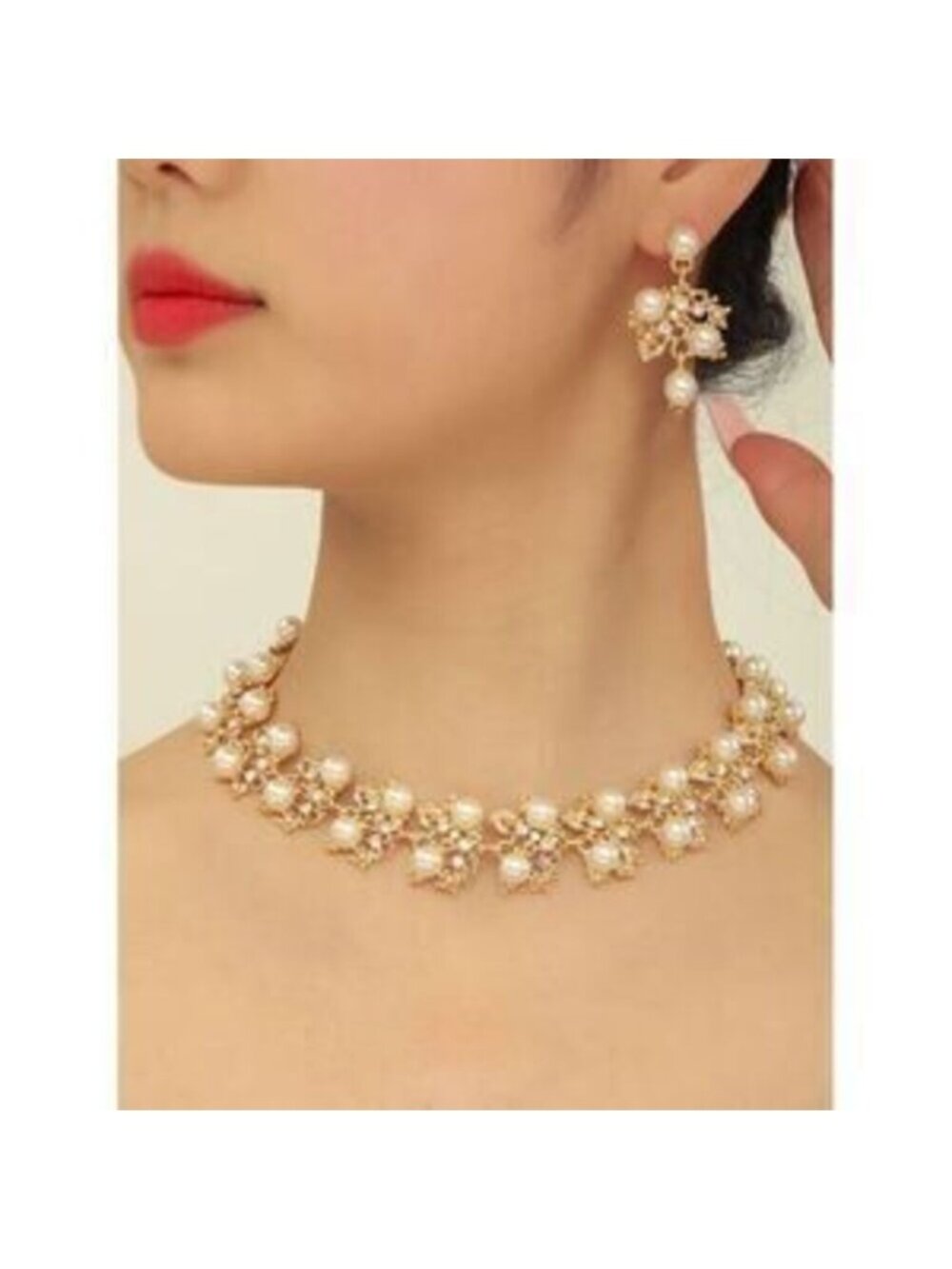 Zinc Alloy Pearl Crystal Decor For